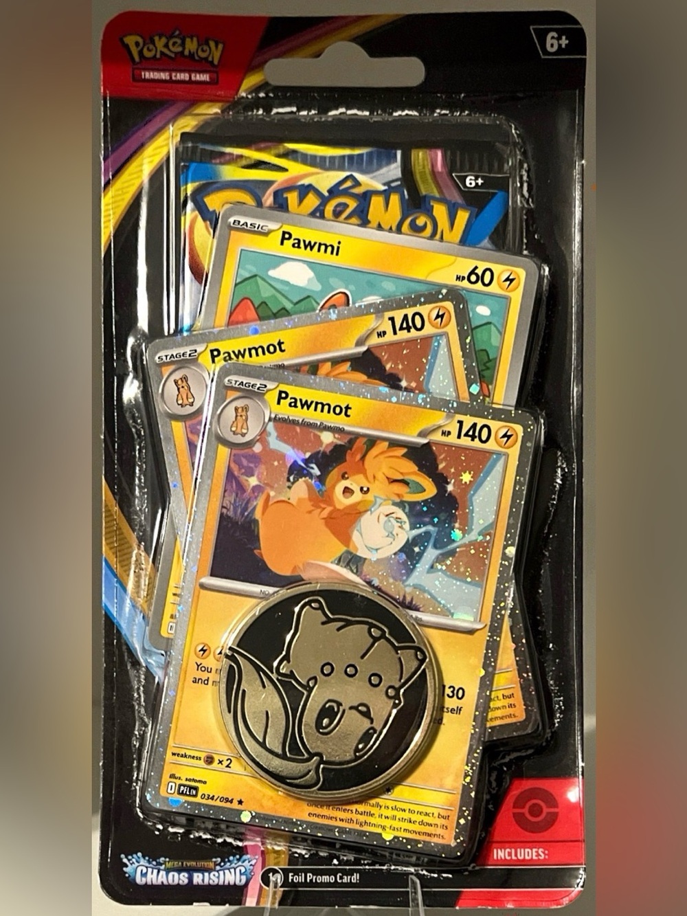 Pokémon TCG: Mega Evolution Chaos Rising - ERROR Single Blister (PAWMOT)